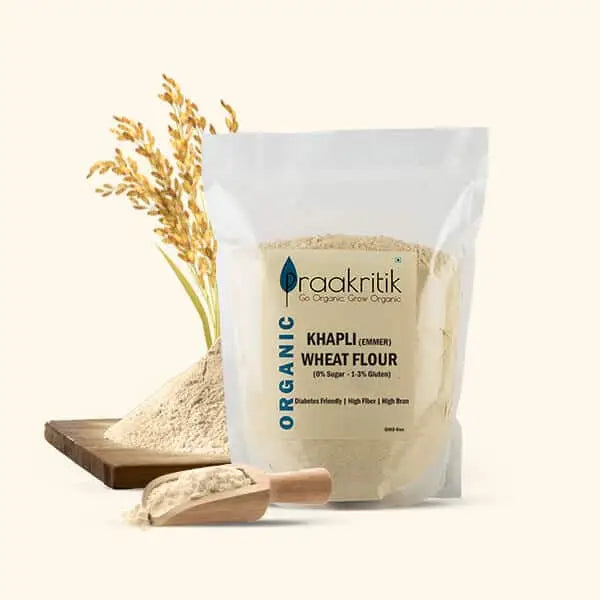 Organic Khapli Atta 1kg | Praakritik - Breakfast