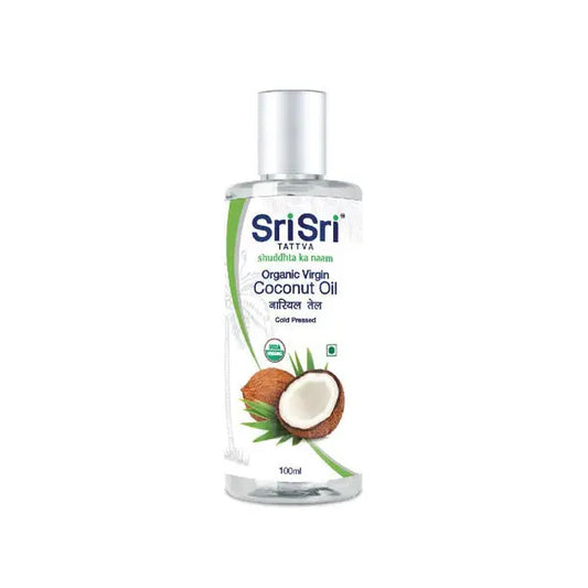 Organic Virgin Coconut Oil - Cold Pressed 100ml | Sri Sri Tattva - Oils