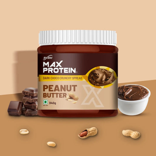 Peanut Butter Dark Choco Crunchy 340g | Max Protein - protien