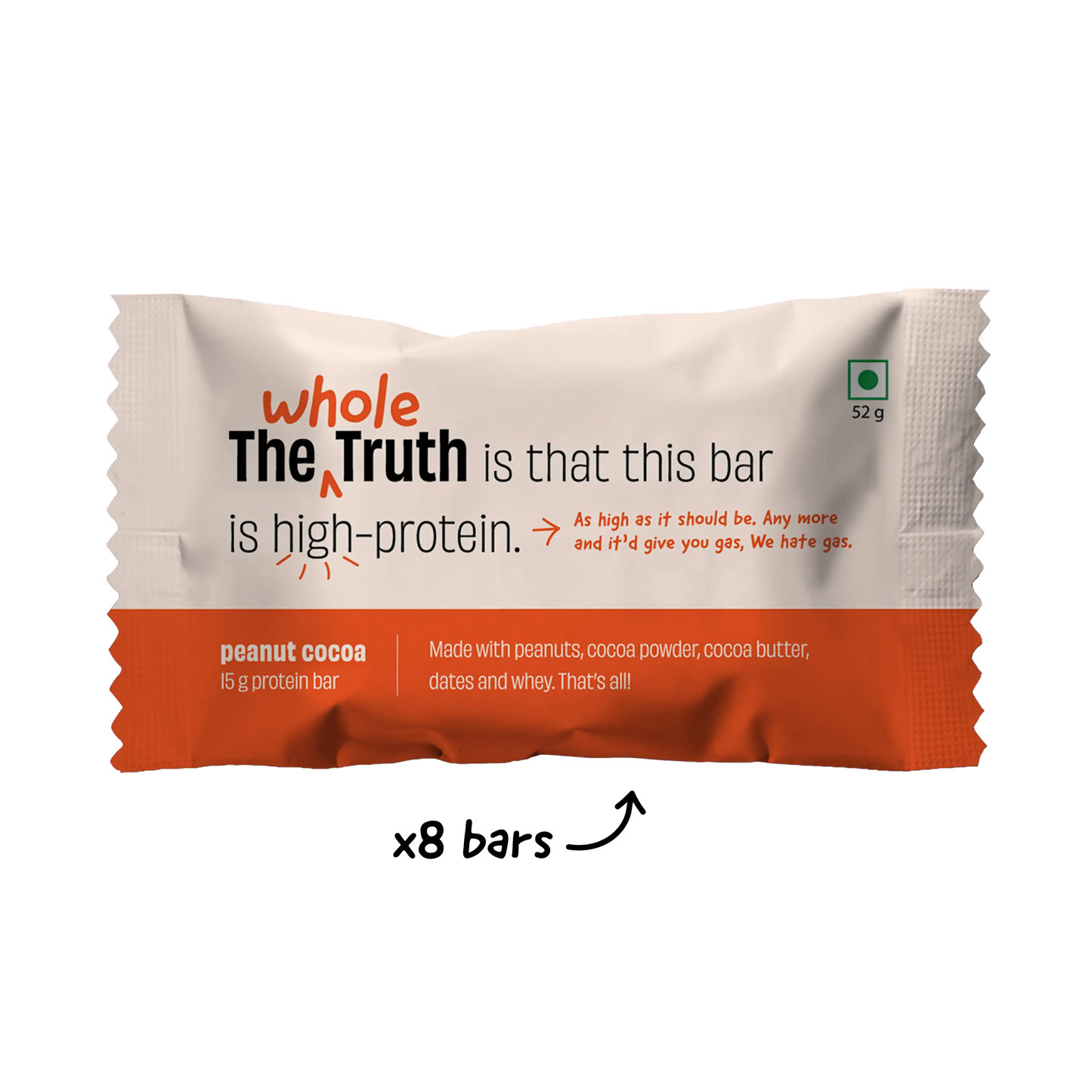 Peanut Cocoa Protein Bar | Pack of 1 | The Whole Truth