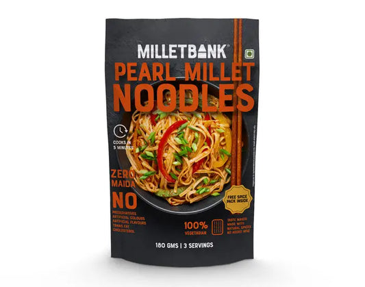 Pearl Millet Hakka Noodles 180g | MilletBank - snacks
