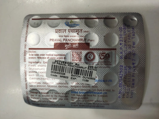 Praval Panchamrut (Plain) 30Tabs | Shree Dhootapapeshwar