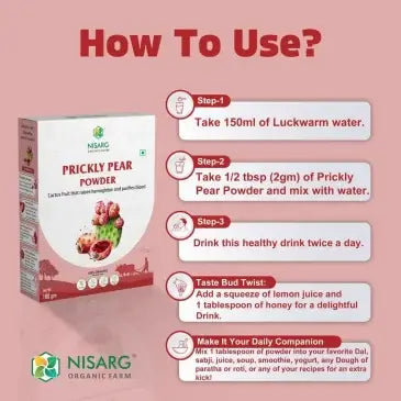 How to use prickly pear fruit powder