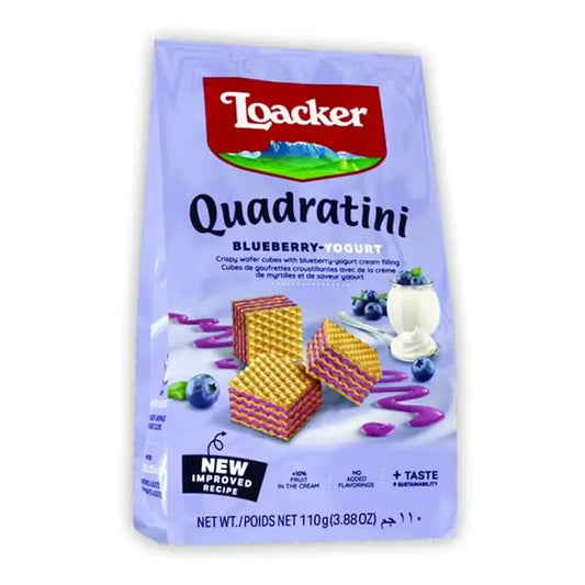 Quadratini Blueberry Yoghurt 110g | Loacker - cookies