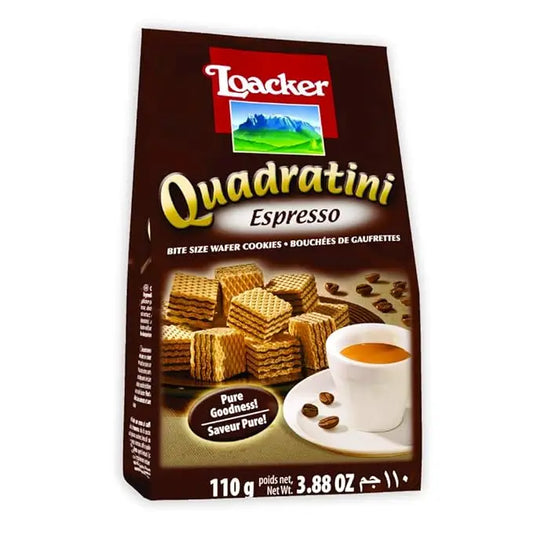 Quadratini Espresso Wafer 110g | Loacker - cookies