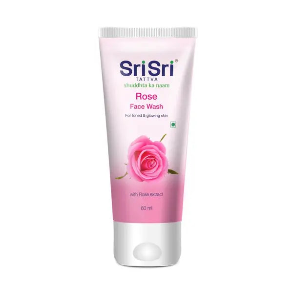 Rose Face Wash - For Toned & Glowing Skin 60ml | Sri Sri Tattva - Skin care