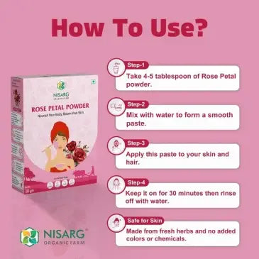 How to use of red rose petal powder