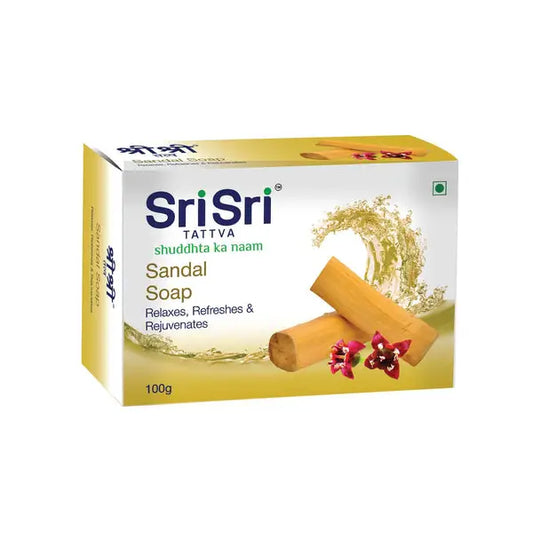 Sandal Soap - Relaxes Refreshes & Rejuvenates 100g | Sri Sri Tattva - Soap