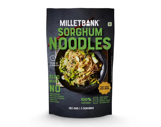 Sorghum Hakka Noodles 180g | MilletBank - snacks