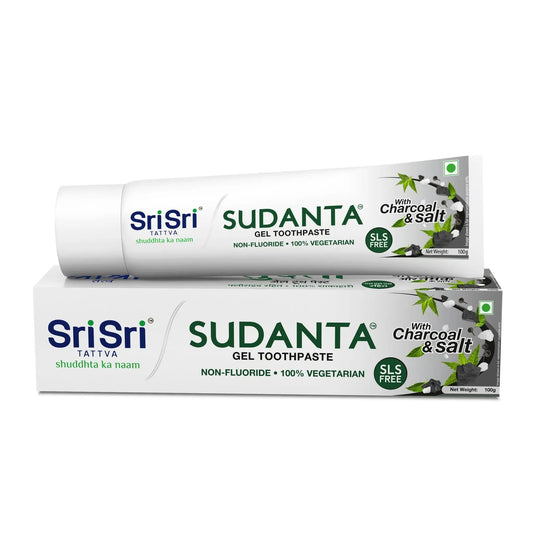 Sudanta Gel Toothpaste 100g With Charcoal & Salt | Sri Sri Tattva - Personal Care
