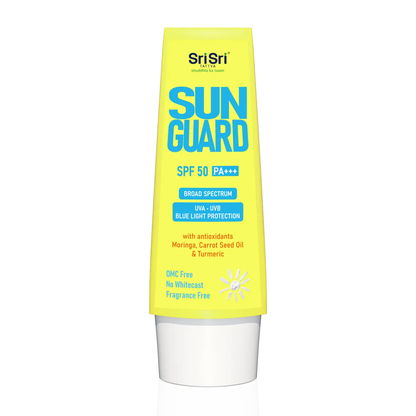 Sunguard SPF 50 PA +++ | With Anti Oxidants Moringa Carrot Seed Oil & Turmeric | 50 g - Cream