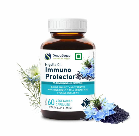 SupaSupp Nigella Oil Immuno Protector | 60 Cap | Sri Sri Tattva - Vitamins & Supplements