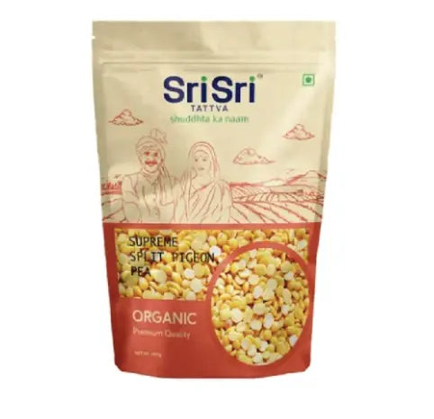 Toor Dal - Split - Organic Supreme Split Pigeon Pea 500g | Sri Sri Tattva - Grocery