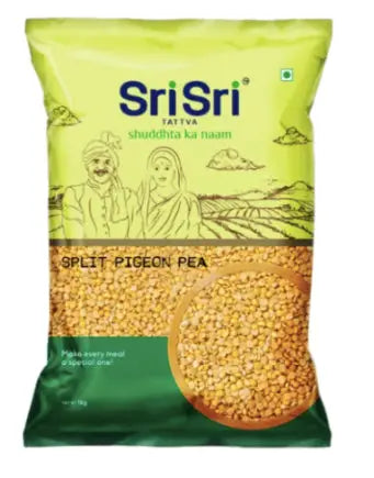 Toor Dal - Split Pigeon Pea 1kg | Sri Sri Tattva - Grocery