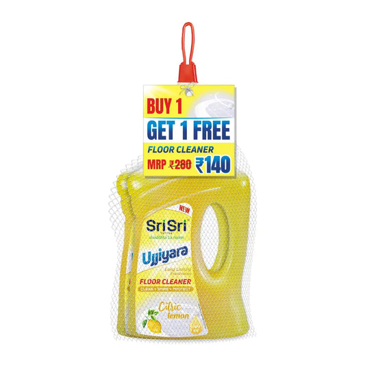 Ujjiyara Floor Cleaner Citric Lemon - Long Lasting Freshness 500 ml (Buy 1 Get 1) | Sri Sri Tattva - Home Care